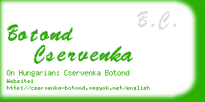 botond cservenka business card